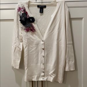 White House Black Market 3/4 cardigan sweater